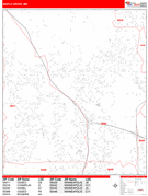 Maple Grove Digital Map Red Line Style